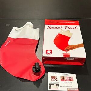 Santa Flask - Red and White Drink Pouch